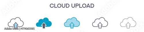 Cloud Upload Element For Design Graphic - Multi Styles