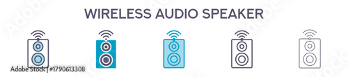 Wireless Audio Speaker Element For Design Graphic - Multi Styles