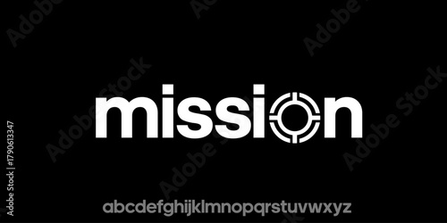 Mission logo with target symbol modern design for business.