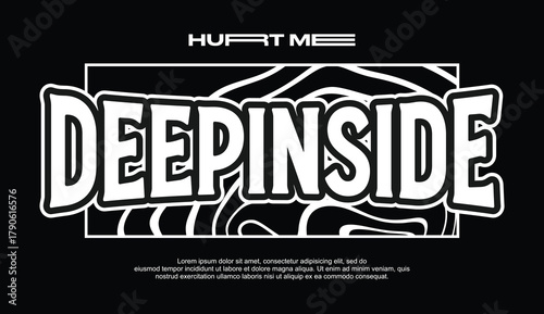 Bold "DEEPINSIDE" Text with "HURT ME" Headline on Black Background