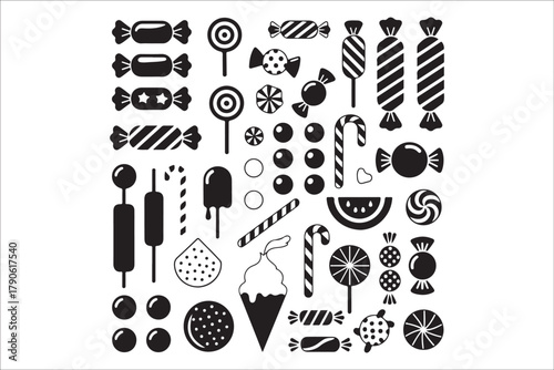 Sweet Lollipop Vector Collection Colorful Candy Illustrations Set