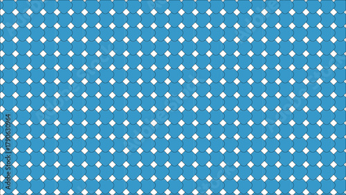Blue rounded squares geometric pattern with white spaces, abstract background