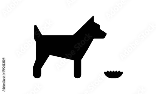 Piktogramm Hunde-Futterstelle – Symbol für Hundefütterung oder Tierbereich