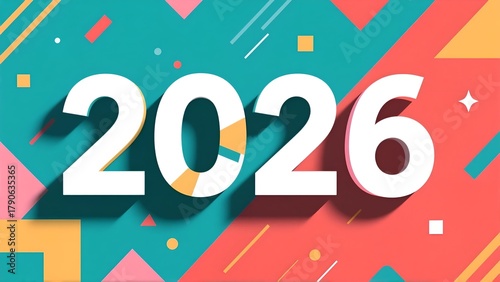 2026 Colorful Geometric Banner Design