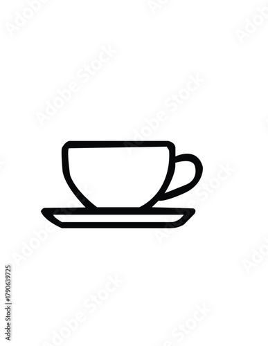 coffee cup icon vector black