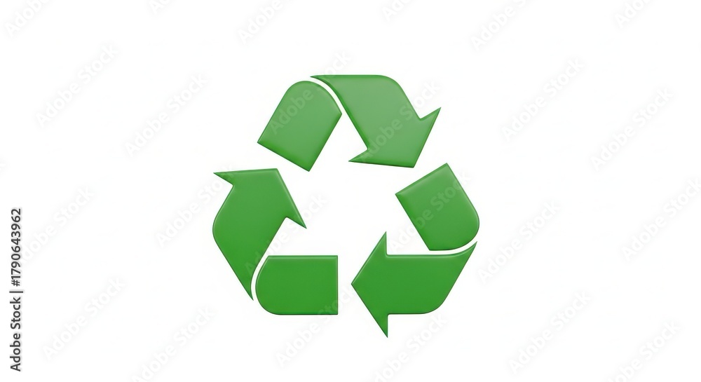 Obraz premium Green recycling symbol, promoting sustainability
