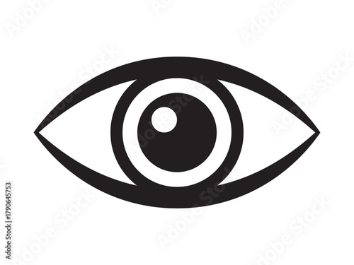 Eye Icon – Eyeball and Vision Symbol, Sight and Observation Sign.