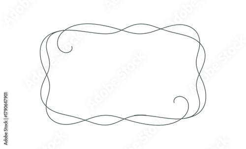 Elegant swirl border frame free vector art