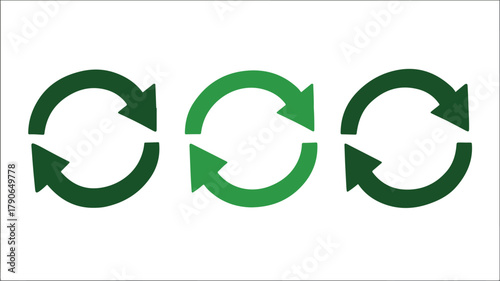 Circular Arrows Icon for Recycling, Repeating, and Refreshing