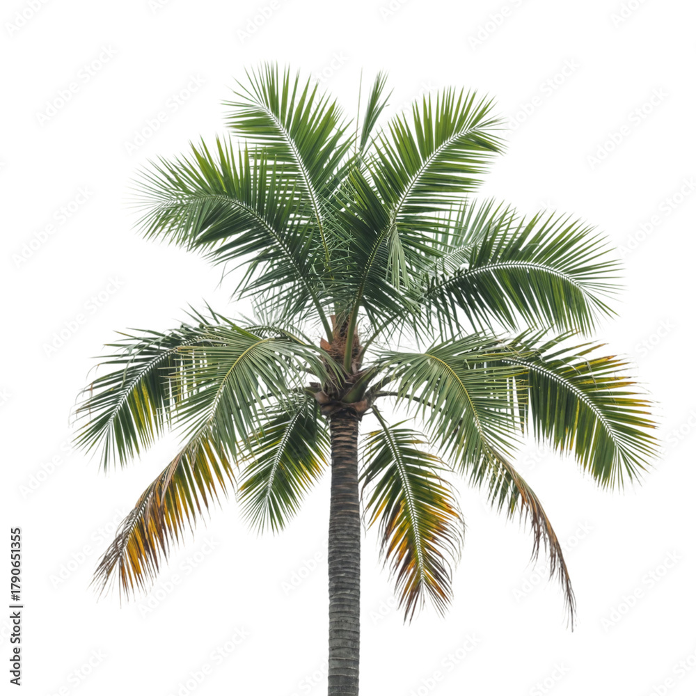 Fototapeta premium Palm Grove Symphony AI Generated on white Background.png
