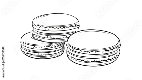 Delicious Macarons Solid Icon for Coconut or Ground Almonds