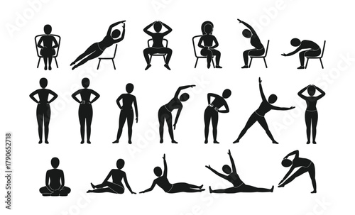 Chair standing exercises full body workout