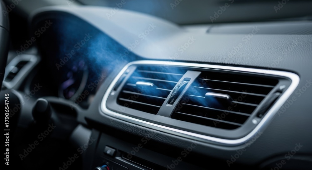 Fototapeta premium Car air conditioner vent blowing cool air for a comfortable ride