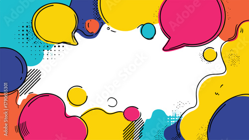 Modern Bubble Banner Flat Vector Design for Graphic Projects