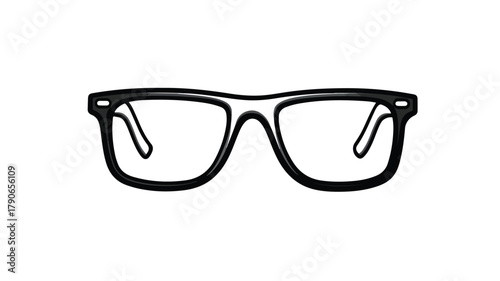 Rectangular Lens Glasses Solid Icon for Office Use Vector