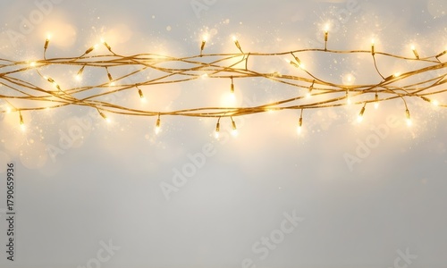Illuminating Joy A Warm Embrace of String Lights and Soft Bokeh for Festive Celebrations