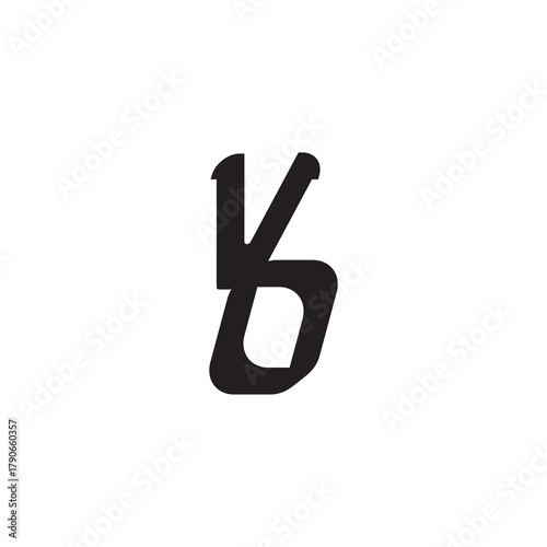 Unique minimalist overlaping VO Initial Bold Logo Alphabet Monogram Simple Design