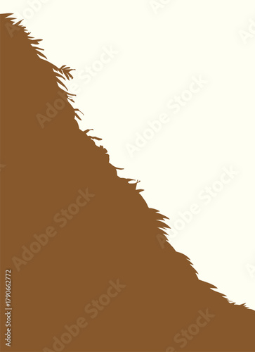 Vector drawing. Haystack silhouette background