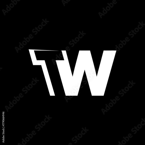 letter tw logo design, monogram, typography,, vector, company, tw logo, tw, technology, elegant, minimal, luxury, t, line, web, classic, w, background, trendy, style, wt, black, minimalist