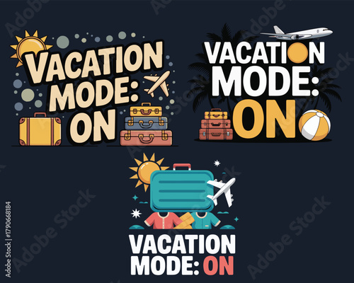 Vacation mode on: travel, sun, suitcases, and planes for summer escape