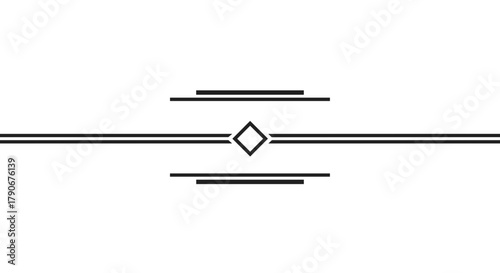 Minimalist geometric line pattern with diamond shape design  