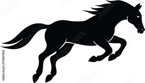 Simple horse icon, Equestrian or equine vector symbol