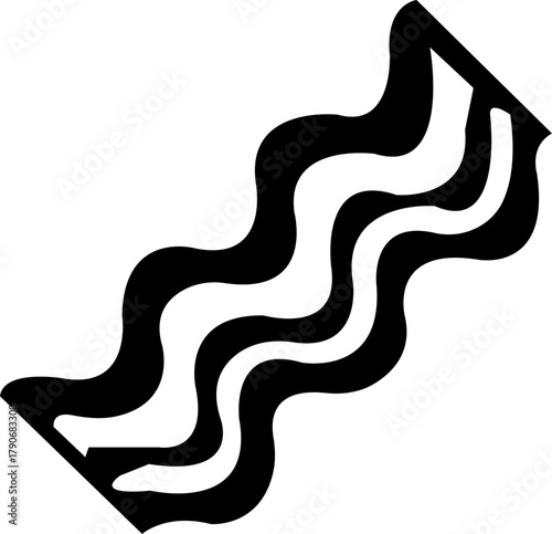 Bakery Packaging Icons. Solid vector icons of bakery and food service packaging: paper bakery bag, cupcake box, sandwich wrap icon , isolated on transparent background