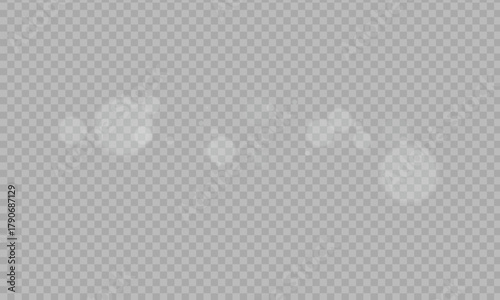 Golden dust light png. Christmas glowing bokeh confetti and sparkle overlay texture for your design. Stock royalty free vector illustration. PNG