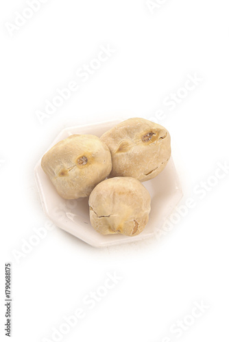 Xinjiang Fried Crispy Chickpeas on White Plate - Traditional Chinese Snack Food