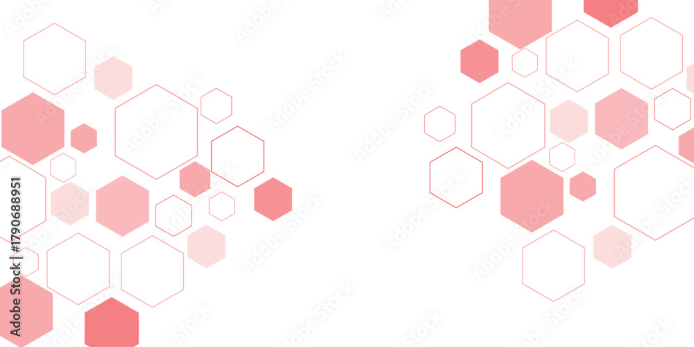 abstract geometric red texture background red hexagon 3D background ...