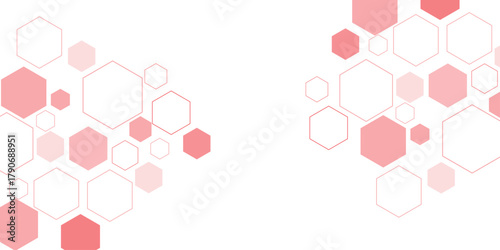 abstract geometric red texture background red hexagon 3D background texture. 3d rendering illustration. Clear pattern abstract background hexagon .Futuristic abstract banner.