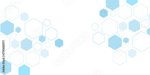 Fototapeta Naklejka Na Ścianę i Meble -  abstract geometric blue texture background. blue hexagon 3D background texture. 3d rendering illustration. Clear pattern abstract background hexagon .Futuristic abstract banner.