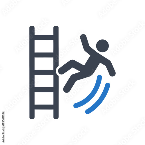 Ladder Fall Hazard icon