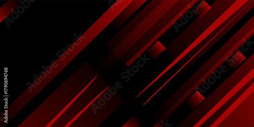Banner background. black. red gradation. bright. abstarct . slash line. memphis eps 10