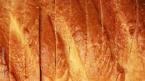 Sliced bread texture. food background