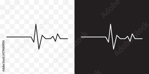 Heart rate graphics. Vector illustration.. Electrocardiogram. Heartbeat Cardiogram Icon Vector Logo Template. illustration of medical electrocardiogram - ECG on chart paper. Vector illustration. EPS10