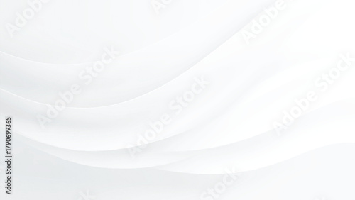 Fotografie Minimalist white backdrop with gentle curved lines and soft shadow effect Vector, illustration
