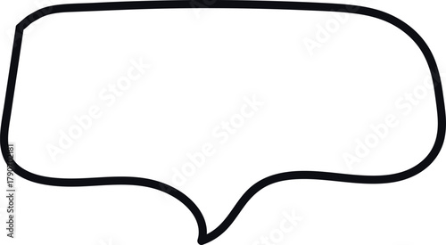 Hand drawn speech bubble, perfect for adding text and messages to your designs and communication