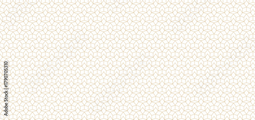 Elegant decorative geometric pattern background featuring seamless ornamental line art design texture