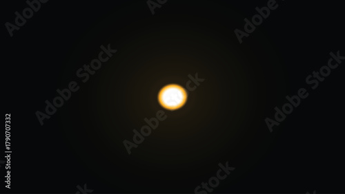 Bright Yellow Radiant Light Circle on Dark Background