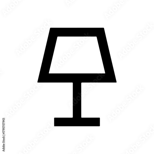 Minimalist black table lamp icon
