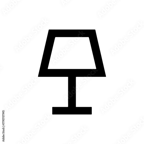Minimalist black table lamp icon