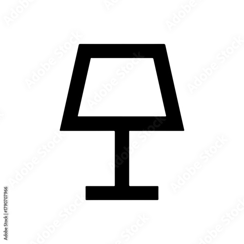 Minimalist black table lamp icon