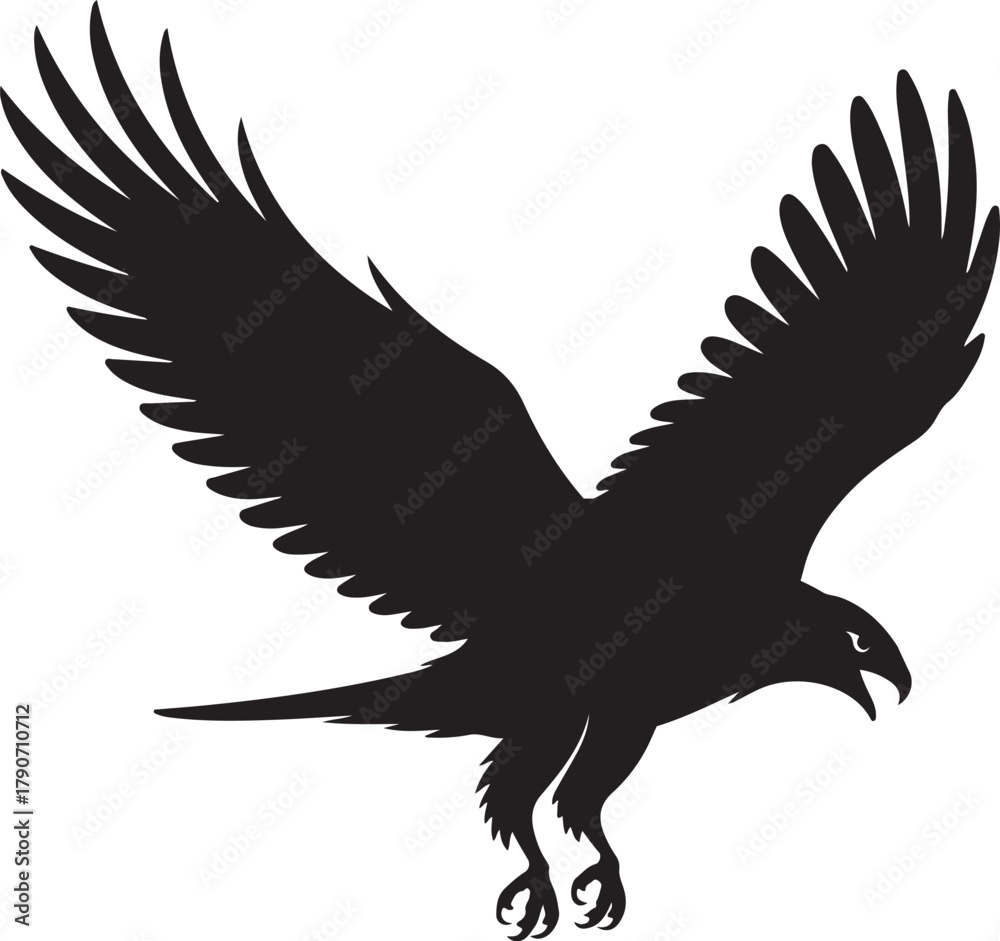 Fototapeta premium Vector isolated flying swallow bottom view outline black colored silhouette shadow symbol 