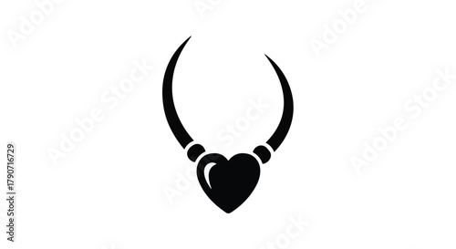 Elegant heart-shaped pendant necklace on a white background