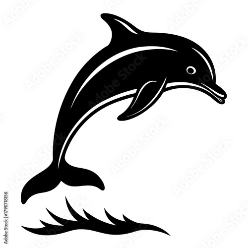 silhouette of a dolphin