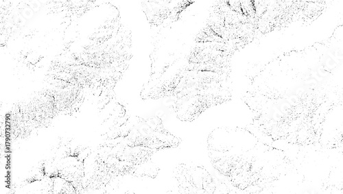 Black and white textured abstract background with organic shapes and rough lines vector