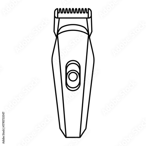 Outline illustration of a modern electric beard and hair trimmer electric trimmer hair clipper