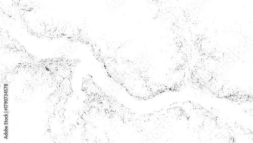 Black and white abstract textured background with organic swirling patterns and scattered dots vector