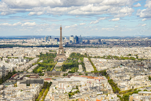 Photography A panoramic view of the city of Paris in France, taken from the top of the Montparnasse skyscraper The Eiffel Tower and many other landmarks are visible
